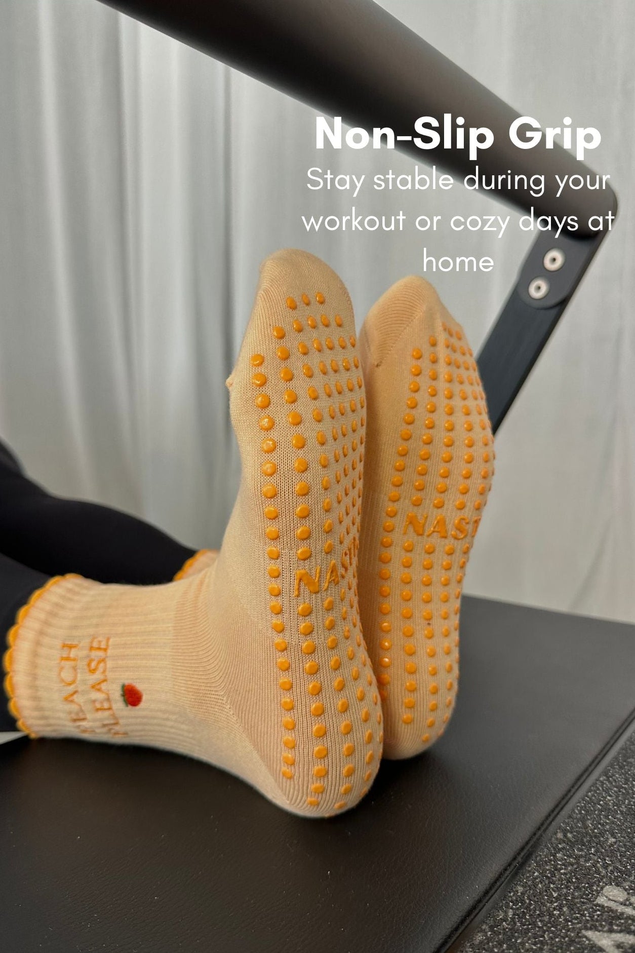 Peach Please Grippy Socks