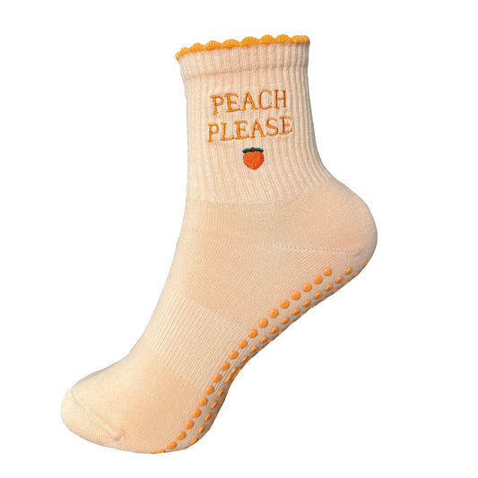 Peach Please Grippy Socks